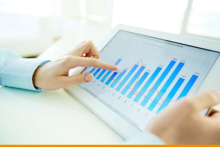 Statistik auf Tablet